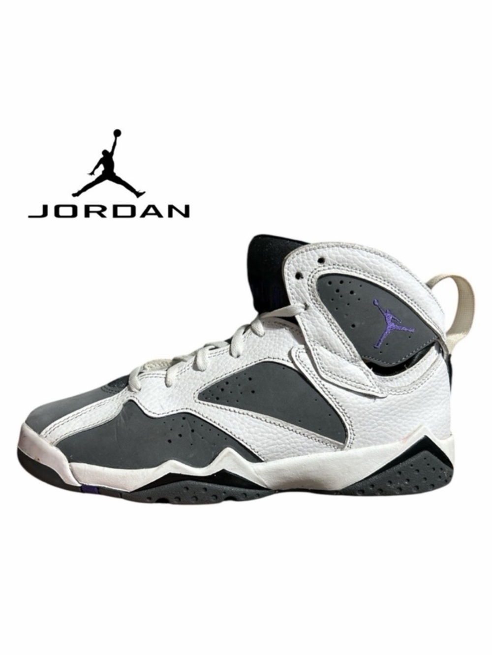 Air Jordan 7 Retro Flint White Varsity Purple - Size 6Y